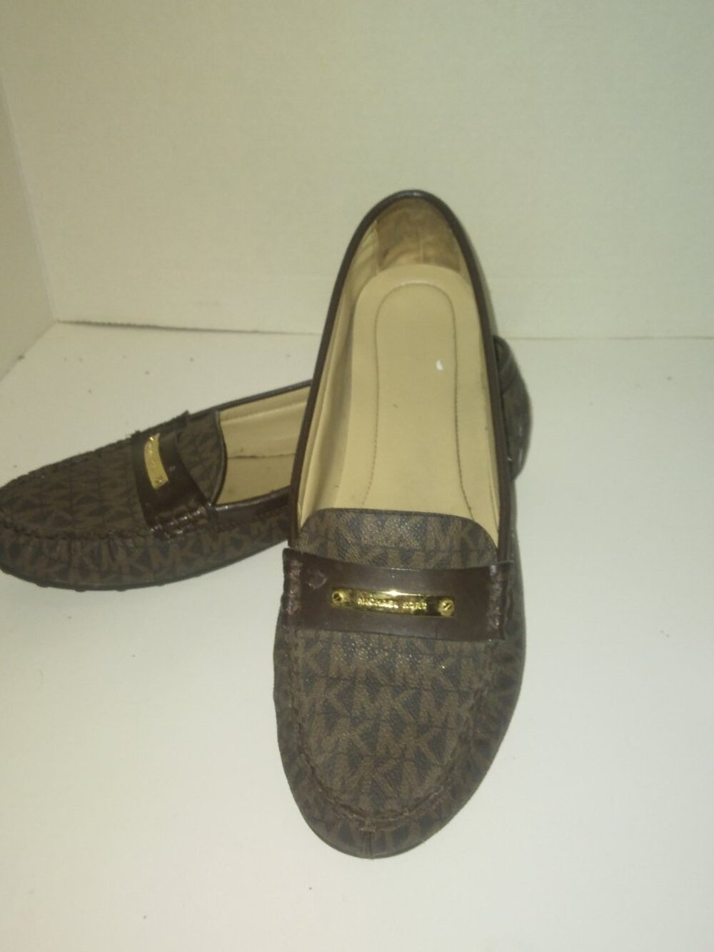 Michael Kors brown logo Everest loafers size 10